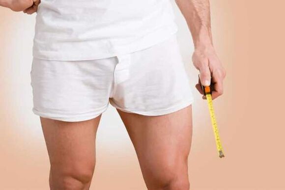 The man measured the penis roulette