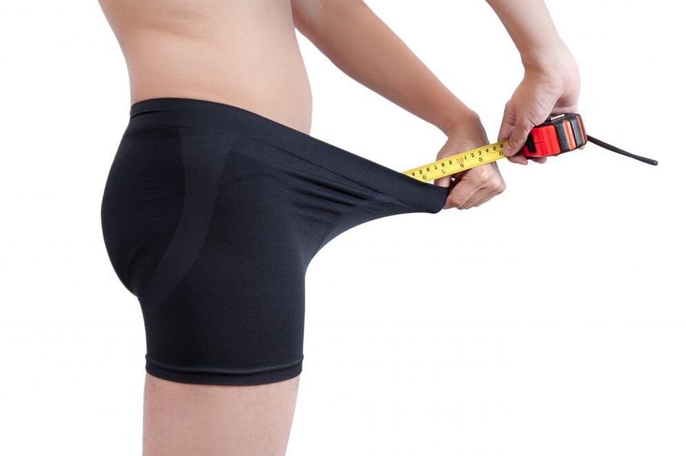 Measure penis length after a massage with soda
